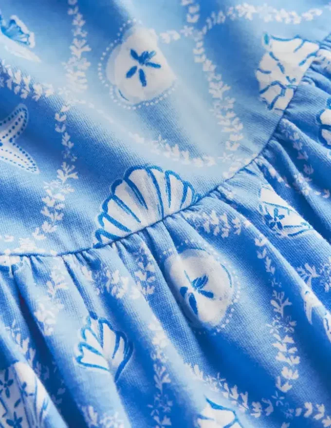 Flutter Sleeve Twirly Dress Cabana Blue Mermaids Flutter Sleeve Twirly Dress Cabana Blue Mermaids