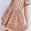 Flutter Sleeve Twirly Dress Multi Woodblock Floral Flutter Sleeve Twirly Dress Multi Woodblock Floral