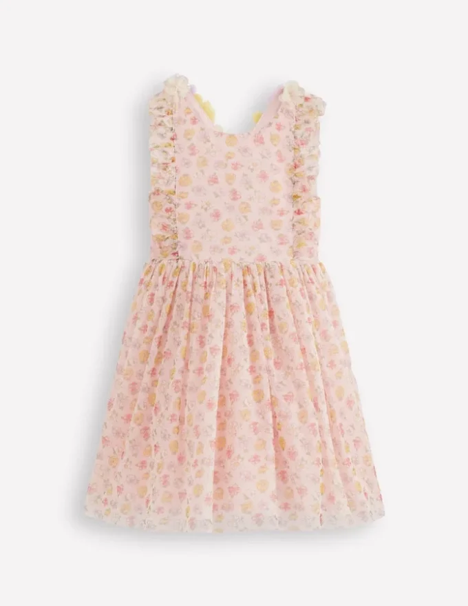 Flutter Strap Back Dress Soft Ivory Rosa Flutter Strap Back Dress Soft Ivory Rosa