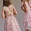 Flutter Strap Back Dress Soft Ivory Rosa Flutter Strap Back Dress Soft Ivory Rosa
