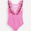 Flutter Trim Swimsuit Ticking Stripe Rainbow Flutter Trim Swimsuit Ticking Stripe Rainbow