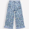 Frill Hem Pants Blue Floral Hotch Potch