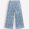 Frill Hem Pants Blue Floral Hotch Potch