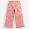 Frill Hem Pants Pink Broderie