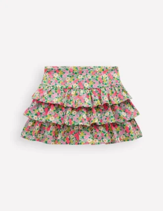 Frill Jersey Skort Multi Summer Flowerbed