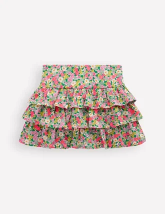 Frill Jersey Skort Multi Summer Flowerbed