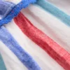 Frill Neck Bubble Romper Red and Blue Multi Stripe Frill Neck Bubble Romper Red and Blue Multi Stripe