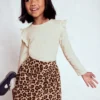 Frill Sleeve Slub Top Soft Ivory Frill Sleeve Slub Top Soft Ivory