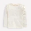 Frill Sleeve Slub Top Soft Ivory Frill Sleeve Slub Top Soft Ivory