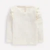 Frill Sleeve Slub Top Soft Ivory Frill Sleeve Slub Top Soft Ivory