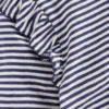 Frill Sleeve Slub Top Soft Ivory/College Navy