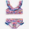 Frill V-neck Bikini Set Meadowsweet Pink Garden floral Frill V-neck Bikini Set Meadowsweet Pink Garden floral