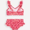 Frill V-neck Bikini Set Rockabilly Red Collage Hearts Frill V-neck Bikini Set Rockabilly Red Collage Hearts