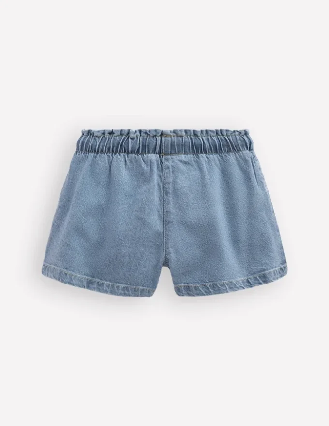 Frill Waist Shorts Light Wash Denim Frill Waist Shorts Light Wash Denim
