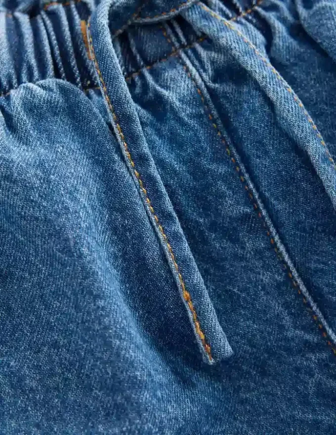 Frill Waist Shorts Mid Vintage Denim Frill Waist Shorts Mid Vintage Denim