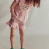 Frill Woven Shorts Lotus Strawberry Frill Woven Shorts Lotus Strawberry