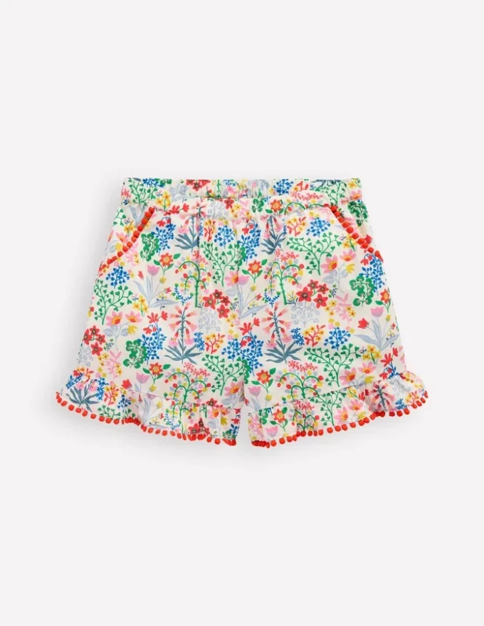 Frill Woven Shorts Multi Floral Frill Woven Shorts Multi Floral