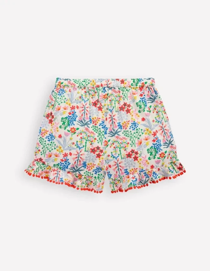 Frill Woven Shorts Multi Floral Frill Woven Shorts Multi Floral