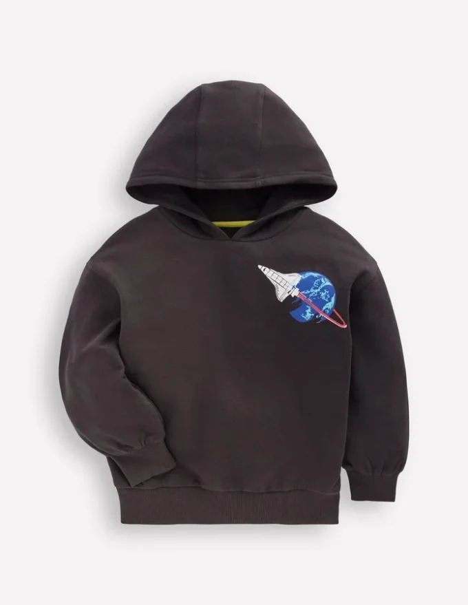 Front and Back Hoodie Charcoal Space Front and Back Hoodie Charcoal Space