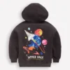 Front and Back Hoodie Charcoal Space Front and Back Hoodie Charcoal Space