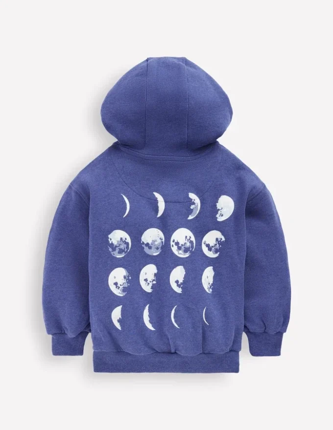 Front and Back Hoodie Moon Phases
