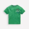 Front & Back Graphic T-shirt Bright Green Aviation Vehicles Front & Back Graphic T-shirt Bright Green Aviation Vehicles