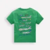 Front & Back Graphic T-shirt Bright Green Aviation Vehicles Front & Back Graphic T-shirt Bright Green Aviation Vehicles