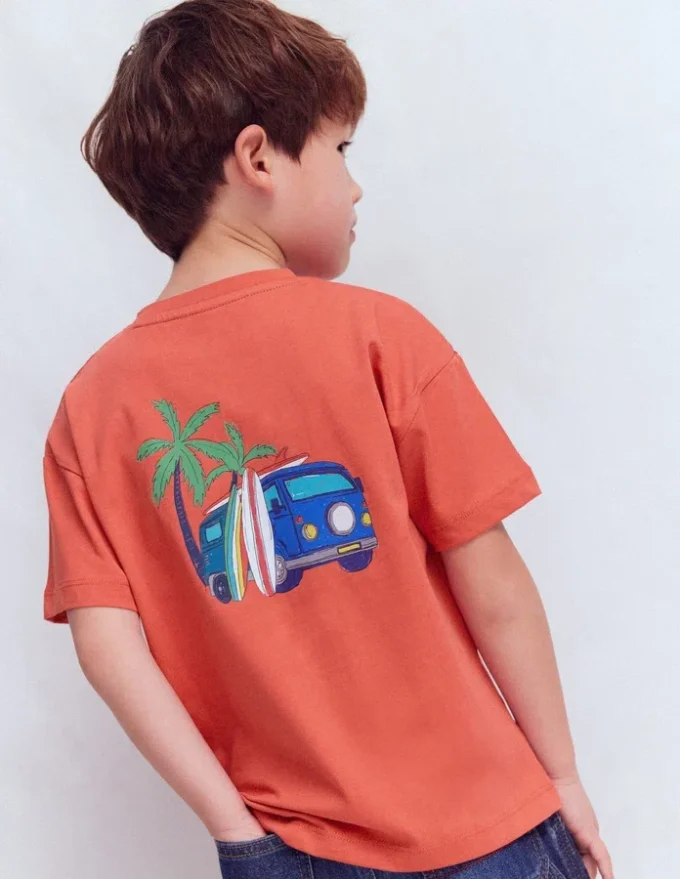 Front & Back Graphic T-shirt Burnt Sienna Camper Van