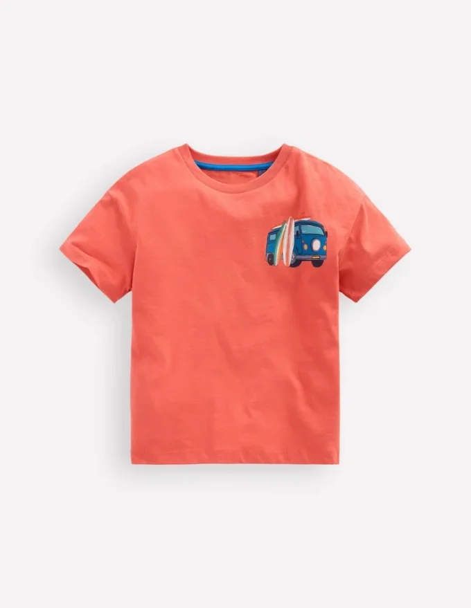 Front & Back Graphic T-shirt Burnt Sienna Camper Van