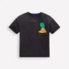 Front & Back Graphic T-shirt Charcoal Volcanoes Front & Back Graphic T-shirt Charcoal Volcanoes