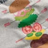 Front & Back Graphic T-shirt Grey Marl Hamburger Front & Back Graphic T-shirt Grey Marl Hamburger