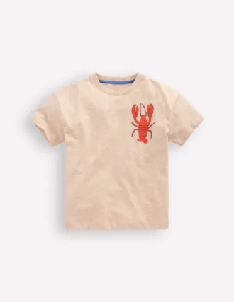 Front & Back Graphic T-shirt Oatmeal Crustaceans