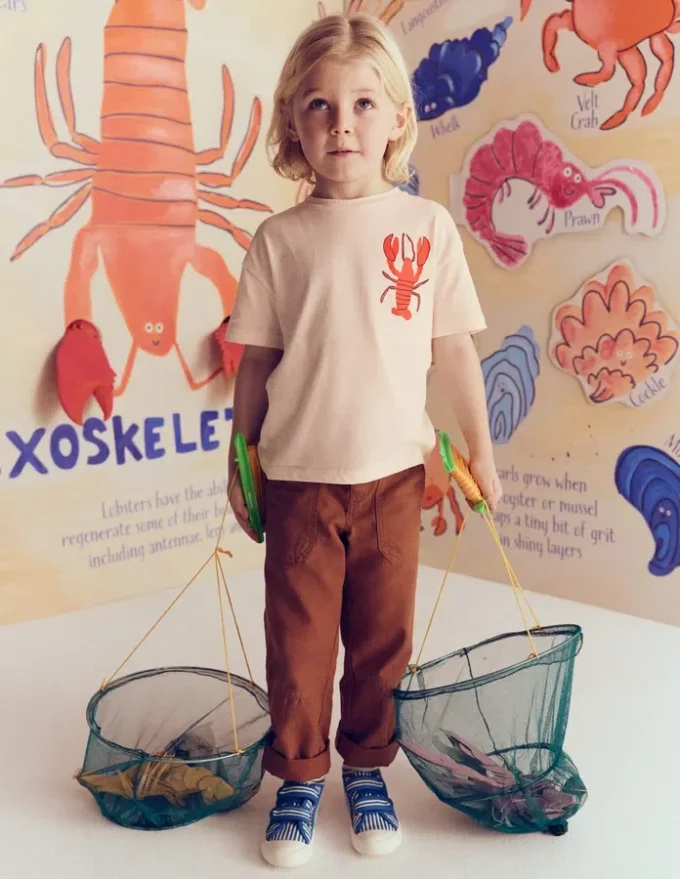 Front & Back Graphic T-shirt Oatmeal Crustaceans Front & Back Graphic T-shirt Oatmeal Crustaceans