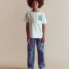 Front & Back Graphic T-shirt Soft Ivory Sun Scape Front & Back Graphic T-shirt Soft Ivory Sun Scape