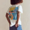 Front & Back Graphic T-shirt Soft Ivory Sun Scape Front & Back Graphic T-shirt Soft Ivory Sun Scape
