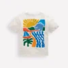 Front & Back Graphic T-shirt Soft Ivory Sun Scape Front & Back Graphic T-shirt Soft Ivory Sun Scape
