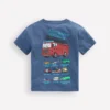 Front & Back Graphic T-shirt Vintage Indigo Truck Front & Back Graphic T-shirt Vintage Indigo Truck