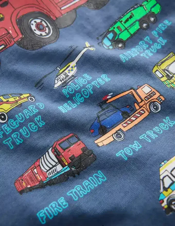 Front & Back Graphic T-shirt Vintage Indigo Truck Front & Back Graphic T-shirt Vintage Indigo Truck