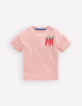 Front & Back Graphic T-shirt Vintage Pink Chillis Front & Back Graphic T-shirt Vintage Pink Chillis