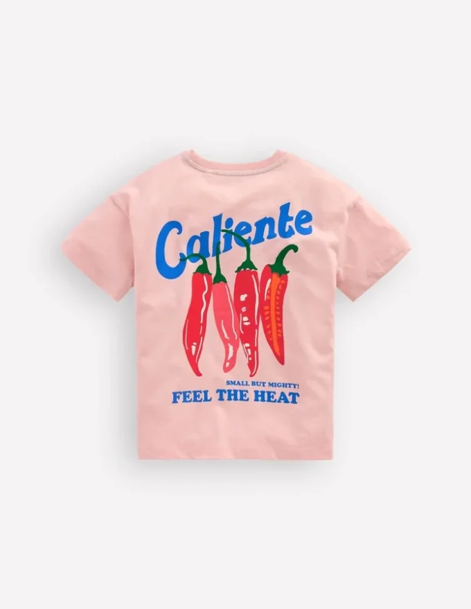 Front & Back Graphic T-shirt Vintage Pink Chillis Front & Back Graphic T-shirt Vintage Pink Chillis