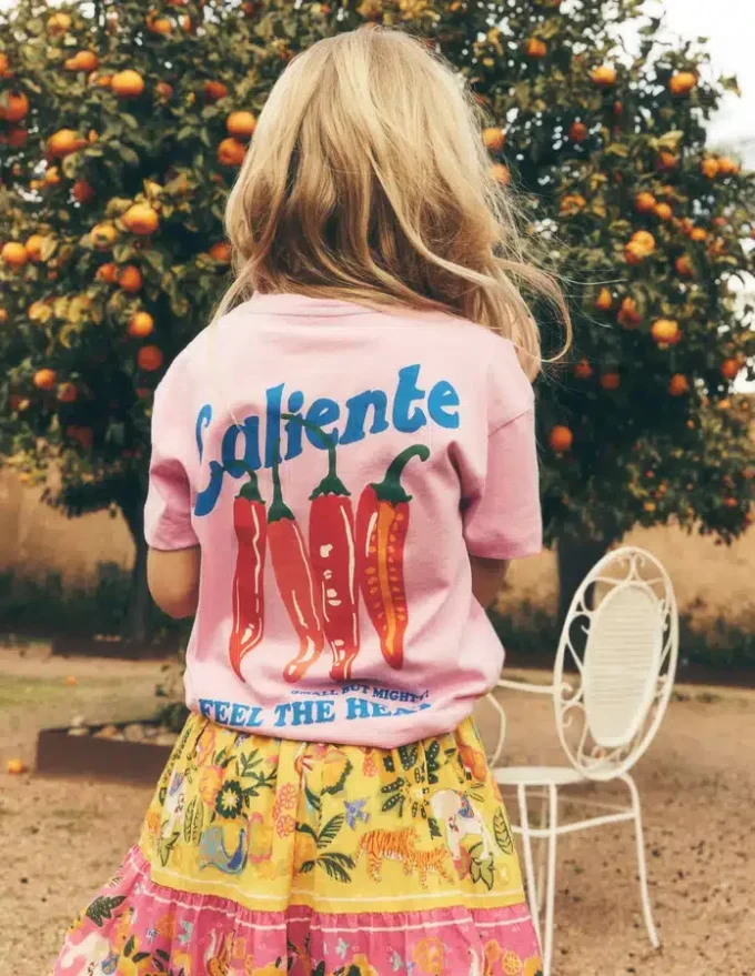 Front & Back Graphic T-shirt Vintage Pink Chillis Front & Back Graphic T-shirt Vintage Pink Chillis