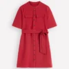 Front Pocket Ponte Dress Crimson Red Front Pocket Ponte Dress Crimson Red