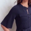 Front Pocket Ponte Dress Navy Front Pocket Ponte Dress Navy