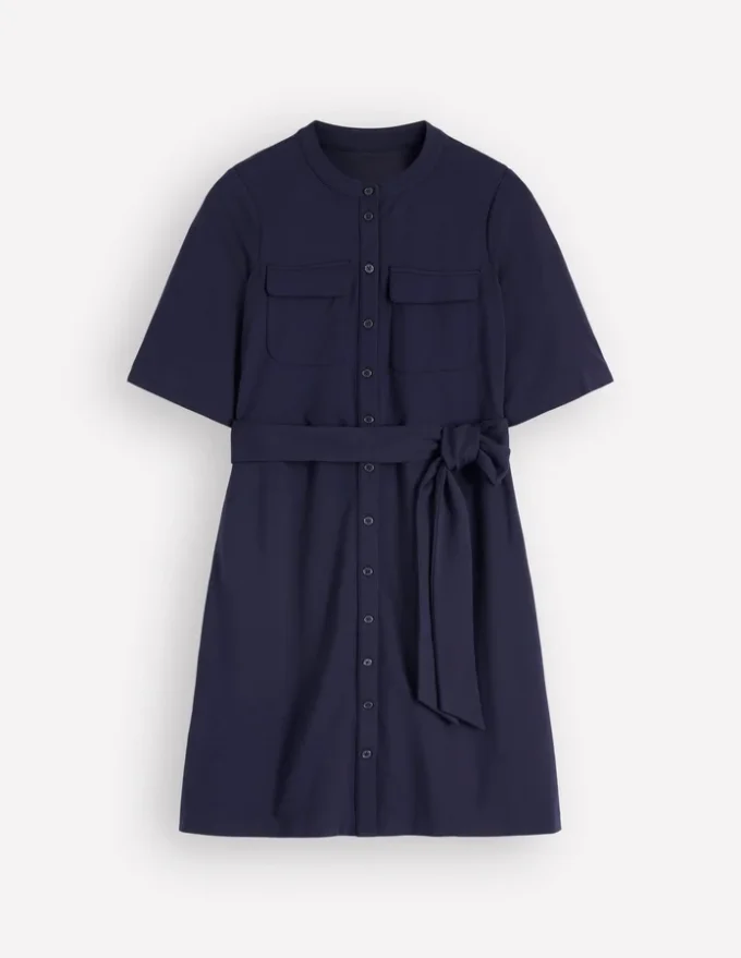Front Pocket Ponte Dress Navy Front Pocket Ponte Dress Navy