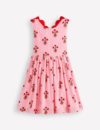 Fun Cross-back Strap Dress Bubblegum Pink Posy