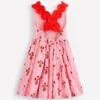 Fun Cross-back Strap Dress Bubblegum Pink Posy Fun Cross-back Strap Dress Bubblegum Pink Posy
