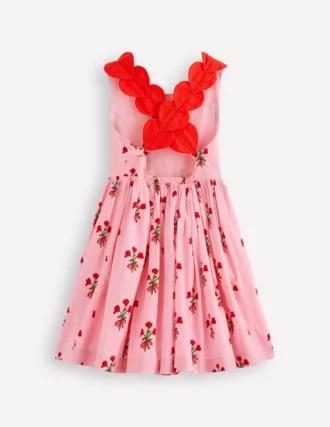Fun Cross-back Strap Dress Bubblegum Pink Posy