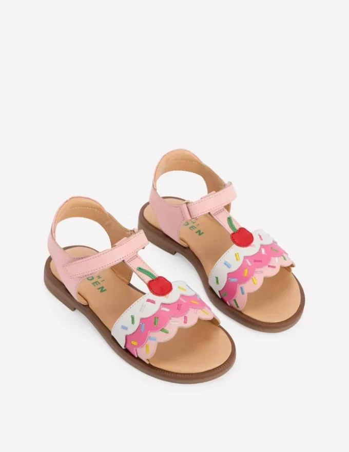 Fun Leather Sandals Ice Cream