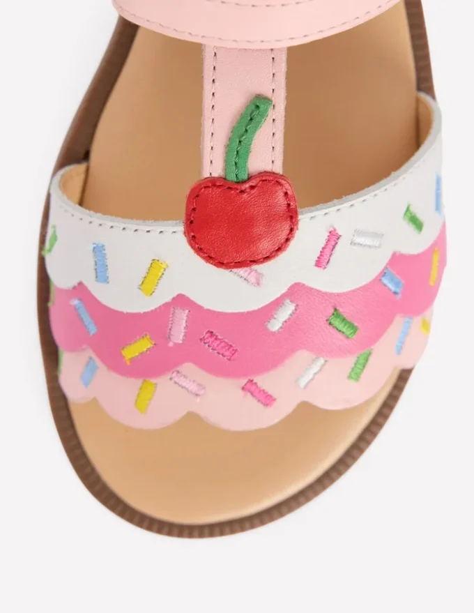 Fun Leather Sandals Ice Cream