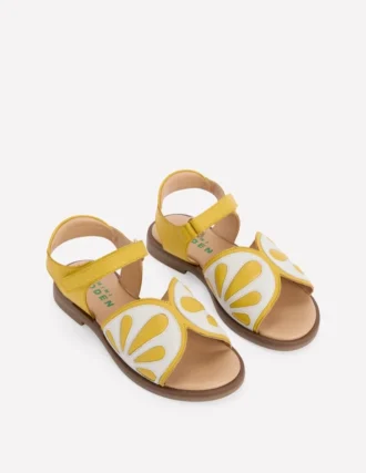 Fun Leather Sandals Lemon Fun Leather Sandals Lemon